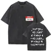 Camiseta Vintage Lavada Nsqk Aoou Piensa en Mí Nuevo Álbum 2025 para Hombre Hip-Hop Gótico