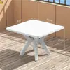 Mesa y Silla de Plástico para Patio Exterior Combinación Mesa para Puesto de Comida Mercado Nocturno Silla con Respaldo Barbacoa Impermeable Protector Solar Playa Exportación