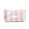 Bolsa de Maquillaje Rayada Transfronteriza, Moderna y Elegante, Bolsa de Almacenamiento para Cosméticos de Gran Capacidad, Bolsa de Maquillaje Portátil de Viaje con Bloques de Color