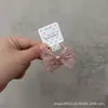 Diadema Nueva de Primavera y Verano para Bebés y Niños Rayas Rosas Hilo de Seda Mini Moño Banda Elástica Banda para el Cabello Cuerda para el Cabello Flor en la Cabeza