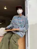 Camisa de cuadros retro americana para hombre, nuevo estilo primavera y otoño, camisa casual holgada estilo perezoso de manga larga, top versátil tipo chaqueta