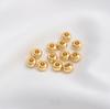 Cuentas de Rueda Americanas de Oro Laminado 14K que Conservan el Color Brillante con Agujero Grande, Cuentas de Tambor de Neumático Ensartadas a Mano, Accesorios de Cuentas Sueltas para Joyería DIY