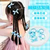 Elásticos de Cabelo com Laço Rosa para Crianças, Conjunto de Dez, Laços de Cabelo Simples e Doces Feitos à Mão, Corda de Cabelo de Alta Elasticidade