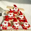 Accesorios de Papá Noel tejidos a crochet con hilo navideño, accesorios para la ropa, broches, bufandas, sombreros, decoraciones navideñas