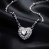 Collar de Corazón Estilo Dulce y Fresco Chuanze, Cadena para Clavícula de Acero de Titanio Versátil de Lujo Ligero Francés Vintage, Accesorio de Diseño de Nicho