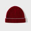 2026 Otoño e Invierno Europeo y Americano Nuevo Gorro de Punto Lana Pura Gorro para Hombre Gorro para Mujer Canalé Adorno de Bloques de Color Gorro Beanie B C