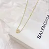 Collar de Forma Geométrica Hot Sale Cadena de Clavícula Simple Versátil de Acero Inoxidable Estilo Mismo que Celebridad de Internet Colgante de Nicho Lujo