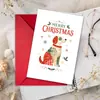 Cartão de Boas Festas de Natal com Ovelhinha Fofa e Árvore de Natal, com Envelope, Mensagem de Bênção para o Feriado, Convite, Cartão de Cumprimentos para Presente