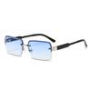 Nuevas Gafas de Sol para Hombre Retro Caja Pequeña Gafas de Sol de Moda Personalizadas Moda Transfronteriza Metal Media montura Gafas de Sol de Imitación