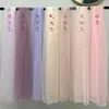Estilo Chinês Cor Café Sistema de Cores Cenário Externo Arranjo Cortinas de Gaze Tecido de Gaze Caligrafia Tecido para Pendurar na Lareira