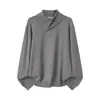Suéter de punto de cuello alto irregular, capa base para hombre, jersey, top de punto casual, adecuado para el trabajo o el uso diario, top de otoño e invierno