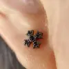 Pendientes de aro Europa y Estados Unidos Ins a estilo simple Joker pendientes de pareja para hombres y mujeres joyería al por mayor palabra de arroz estrellas nocturnas