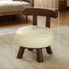 Taburete pequeño de madera maciza, silla pequeña con respaldo, banco pequeño para el hogar, taburete para sala de estar, taburete bajo simple, taburete redondo, taburete para puerta, taburete para cambiar zapatos