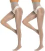 Aliexpress Mismo Estilo Fuente Medias Transfronterizas para Mujer Medias Brillantes 15D de Cintura Alta Transparentes Dropshipping