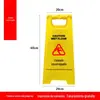 Placa de advertência de palavra A, manutenção de tráfego escorregadio, placa antiderrapante, indicador de deslizamento de limpeza, espinha de peixe, placa de atenção ao ar livre