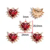 DIY Aleación de Goteo de Aceite Estilo Gótico Retro Colgante de Corazón con Alas Cruz Colgante para Pulsera Llavero W644