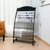Clip para periódico estante para libros y periódicos pequeño revista promocional estante de piso almacenamiento estante simple oficina estante para periódicos