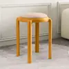 Banqueta de plástico estofada estilo meados do século para uso doméstico, novo modelo 2026, empilhável, espessa, adequada para mesas de jantar, alta e redonda, para convidados e como banqueta extra