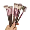 Set Personalizado de 7 Brochas de Maquillaje, un Set Completo de Herramientas de Belleza, Pelo de Nylon Súper Suave, Ventas Directas de Fábrica, Súper Suave