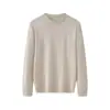 Suéter de Lana Transfronterizo 6% para Hombre Otoño/Invierno 2026 Nuevo Manga Larga Capa Base Casual Color Sólido Cuello Redondo Suéter para Hombre