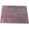Placa de Metal Tianjin Personalizada Acero Inoxidable Grabado Placa de Aluminio Marcado Láser UV Resistencia a la Corrosión Serigrafía Alta Temperatura