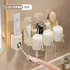 Portacepillos de dientes vaso para enjuague bucal pasta de dientes cepillo de dientes estante de almacenamiento de pared estante para el hogar estilo pareja un par lujo ligero alta apariencia