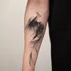 Pegatinas de tatuaje herbal para TikTok para hombres y mujeres, impermeables, de larga duración, realistas, tatuaje de patrón de cruz en el antebrazo estilo ins