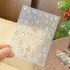 Yitu Patrón de Hormiga Lámina de Oro Reno Navideño Pegatinas para Uñas Serie Navideña Guirnalda de Copos de Nieve Pegatinas Decorativas Yt6677