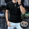 Camiseta Slim de Lujo Ligero para Mujer Moda Atractiva Algodón Mercerizado para Hombre 2025 Verano Nuevo Cuello Redondo Manga Corta Personaje Trendy