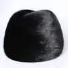 Gorro Cálido Impermeable de Piel de Visón para Otoño e Invierno para Hombres de Mediana Edad y Mayores, Gorro de Algodón de Invierno para Abuelo, Gorro de Propietario para Hombre, Gorro Presidencial Espesado