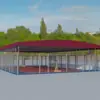 Exclusivamente para Comércio Exterior, Toldos Elétricos Retráteis de Grande Vão para Grandes Eventos, Campos Esportivos e Instalações ao Ar Livre, Proporcionando Proteção Automática Contra Chuva e Sol