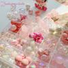 [Diario rosa] Acrílico cuentas redondas lindas cuentas de fondo con cuentas cuentas pintadas a mano material hecho a mano diy pulsera