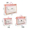 Set de almacenamiento de bolsas portátiles de PVC, bolsa a prueba de polvo para armario, bolsa organizadora visible de varios tamaños, almacenamiento impermeable