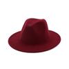 Sombrero de Copa de Lana para Otoño e Invierno Sombrero de Jazz para Hombres y Mujeres Moda Estilo Británico Choker de Pimienta Sombrero de Placa Ligera Grande