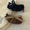 Falda Pequeña de Temperamento Suave Estilo Coreano Pinza de Plátano con Lazo Sensación de Alta Gama Pinza Vertical para Cola de Caballo Alta Accesorio para el Cabello para Mujer