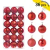 36 Bolas de Navidad Adornos Colgantes de Navidad Decoraciones Colgantes Irregulares Decoraciones para Árbol de Navidad Set Colgante Bolas de Plástico de Navidad