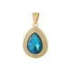 Colar com Pingente de Gota d'Água Coração de Pêssego Pedra Preciosa Zircônia Estilo Europeu e Americano Distrito de Lu Luxo Acessível Joias de Moda Feminina