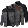 Nuevo Suéter para Hombre Suéter de Empalme Otoño e Invierno para Hombre Chaqueta Cardigan con Cremallera para Hombre Conjunto de Tres Piezas