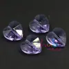 Colgante de cristal al por mayor de 14 mm con forma de corazón, con agujero mediano, artesanía de cristal, accesorios para collares coreanos.