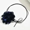 Colar Design Sense Ins Retro Francês Rosa Alça Longa Nicho Alto Padrão Choker