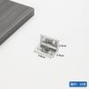 Conector de muebles con soporte fijo de ángulo recto de 90 grados engrosado de acero inoxidable, placa laminar, placa plana, fijador de hierro angular