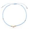 Pulsera de cuentas de arroz sencilla y moderna europea y americana, pulsera de la amistad tejida a mano, pulsera pequeña para mujer de cuentas doradas y piedras semipreciosas