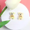 Animal de dibujos animados oso DIY carcasa de teléfono móvil pasador para el pelo cuerda para el pelo joyería de resina accesorios de pegamento de crema material al por mayor