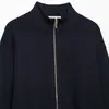 Ins ropa de mujer al por mayor estilo europeo y americano transfronterizo colección de otoño nueva chaqueta de punto con cremallera y cuello alto estilo preppy 5536031