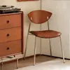 Silla con respaldo de madera maciza estilo mediados de siglo, adecuada para cafeterías, tiendas de té con leche, áreas de ocio, salas de estar y comedores; también una gran opción para uso doméstico
