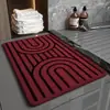 Alfombra de Piso de Lino de Color Sólido Cortable para Baño, Felpudo Absorbente de Agua y Antideslizante para Cocina, Alfombra de Piso Resistente a Manchas y al Desgaste