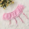 Conjunto de liga sexy meias femininas de verão europeias e americanas meias de renda meias de rede pretas sedução lingerie sexy