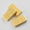 Isqueiro Moderno com Chama Vermelha, Isqueiro com Barra de Ouro Deslizante Lateral, Isqueiro Compacto à Prova de Vento em Formato de Barra de Ouro para Presente