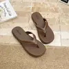 Chinelos Planos de Praia para Mulheres, Uso Externo de Verão, Simples, Resistentes ao Desgaste, Antiderrapantes, para Banho, Impermeáveis, Sandálias de Compras