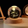 Bola de Cristal Luminosa del Sistema Solar con Grabado Interior, Adorno de Luz Nocturna de Escritorio, Bola de Cristal, Decoración Transfronteriza, Regalo de Cumpleaños